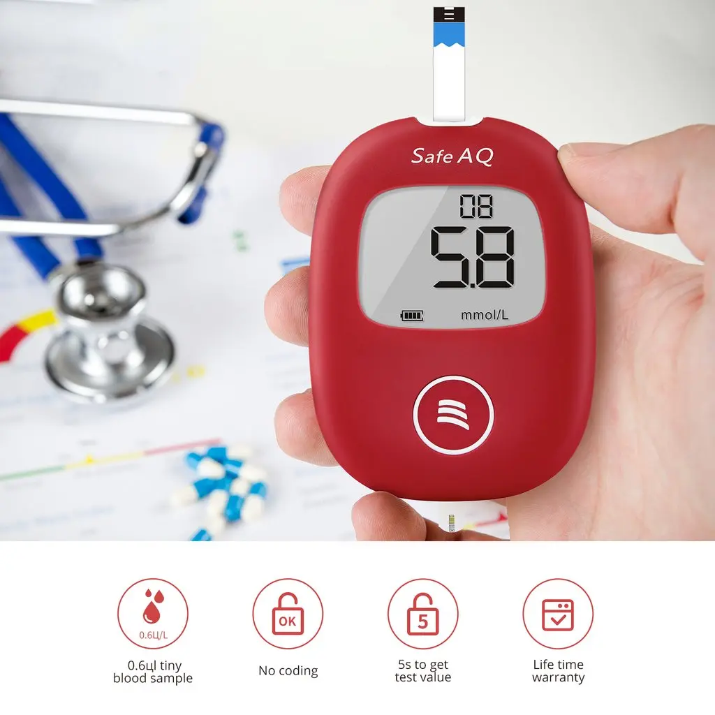 Kit Glucómetro Sinocare Safe AQ Smart + 50 tiras + 50 lancetas...webp