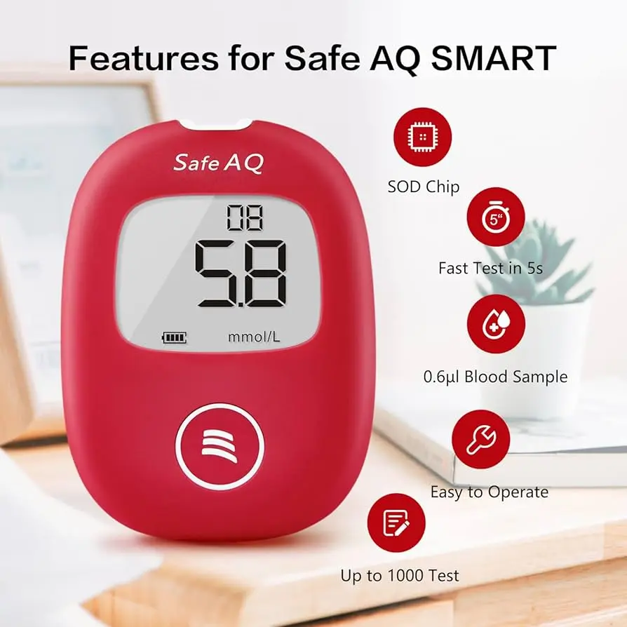 Kit Glucómetro Sinocare Safe AQ Smart + 50 tiras + 50 lancetas..webp