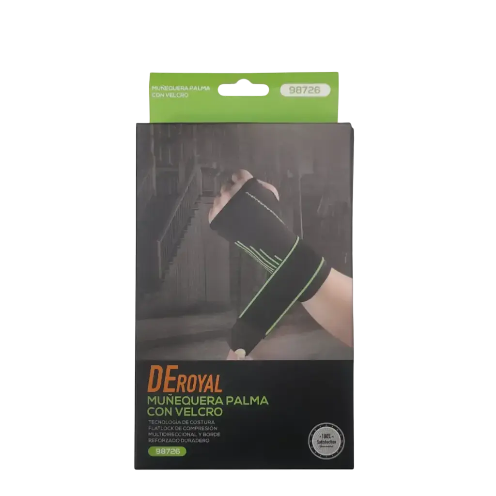 Muñequera Palmar Elasticada Con Velcro DeRoyal 98726.webp