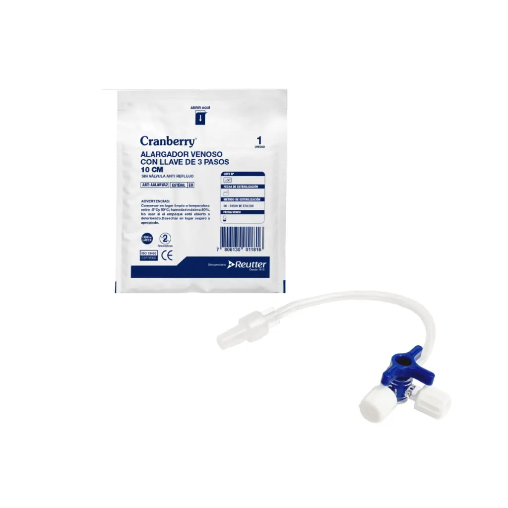 Alargador Venoso con Llave de 3 Pasos 10 cm Cranberry.webp
