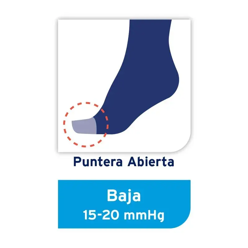 Media Compresiva Jobst Ultrasheer 15-20 mmHg Rodilla Punta Abierta muestra.webp