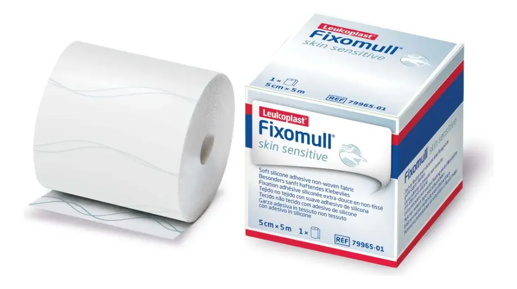 Fixomull Skin Sensitive Gasa No Tejida Adhesiva 5cm x 5 m Leukoplast DETALLE.webp