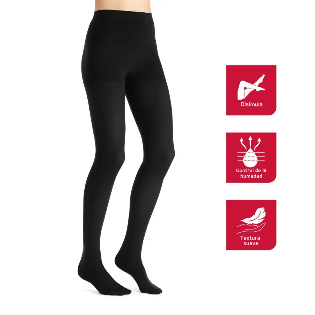 Panty Compresiva Jobst Opaque 15-20 mmHg Cadera Punta Cerrada negra detalle.webp