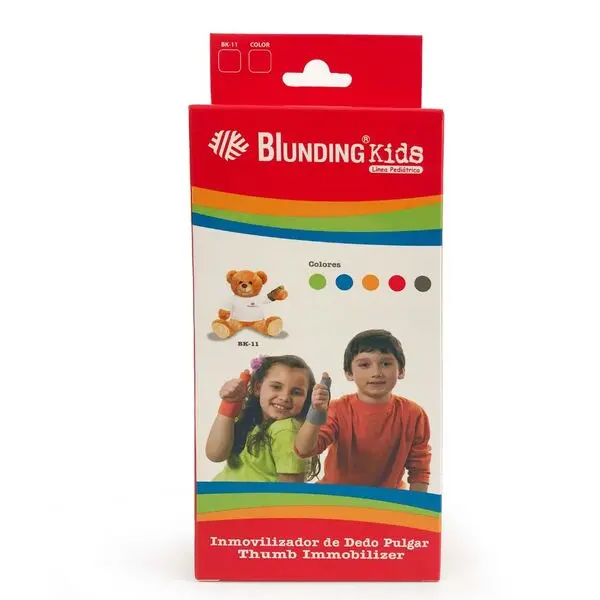 Inmovilizador Dedo Pulgar Pediátrico Blunding Kids caja.webp