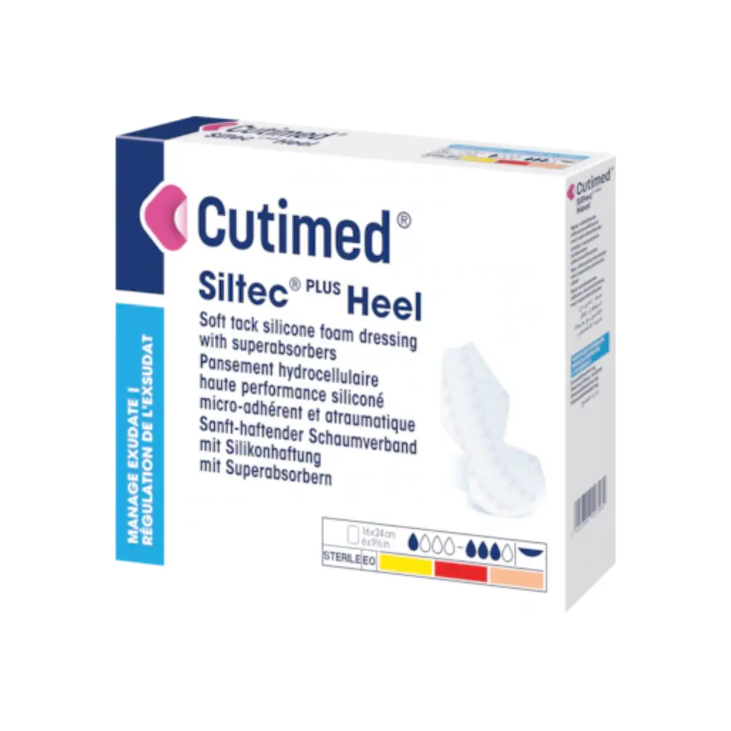 Talonera de Espuma Silicona Cutimed Siltec Plus Heel 16x24 cm caja.webp