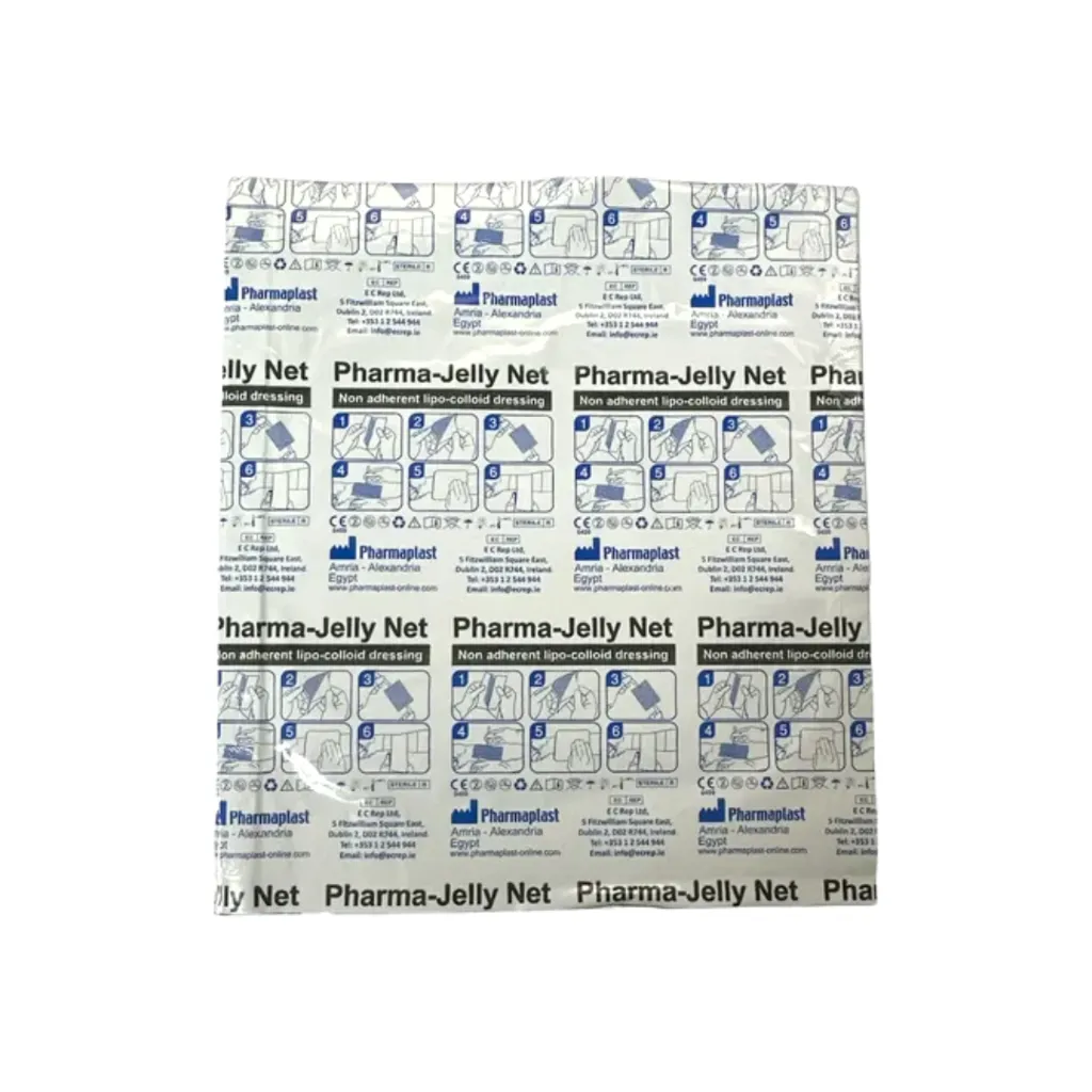 Apósito Lipocoloidal Pharma-Jelly Net 10x10 cm Pharmaplast detalle.webp