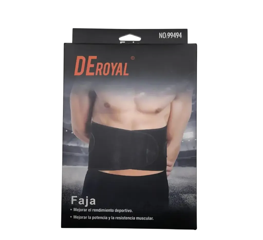 Faja Lumbar Soporte Cintura DeRoyal caja.webp