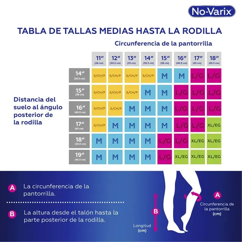 Calcetín Compresivo No-Varix Hombre Clásico 20-30 mmHg tallas.webp