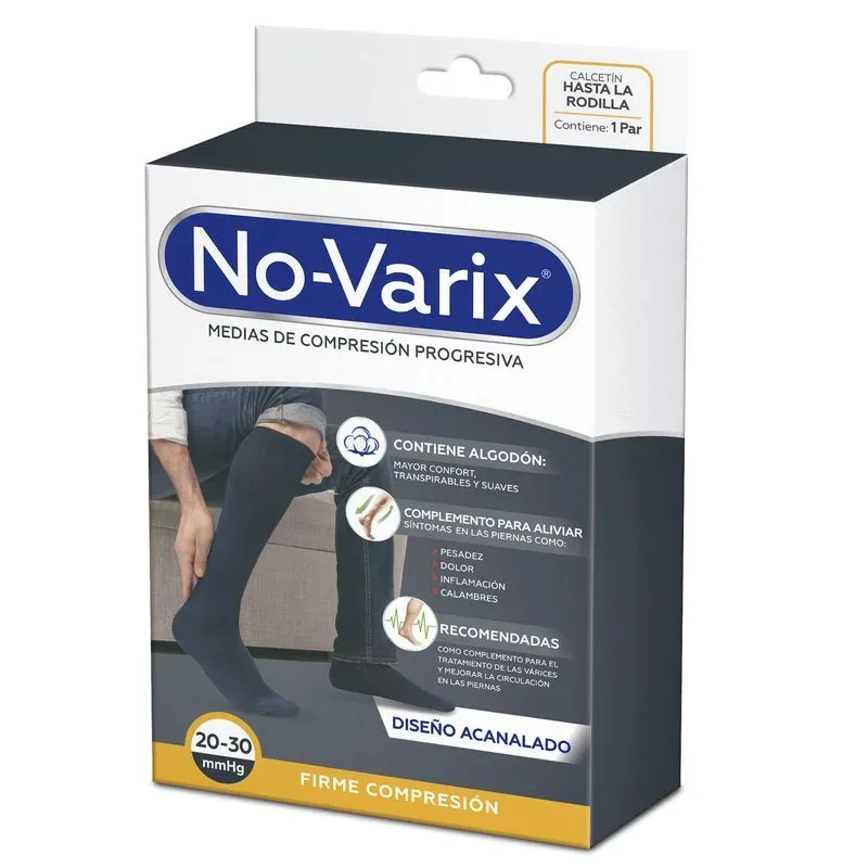 Calcetín Compresivo No-Varix Hombre Clásico 20-30 mmHg caja.webp