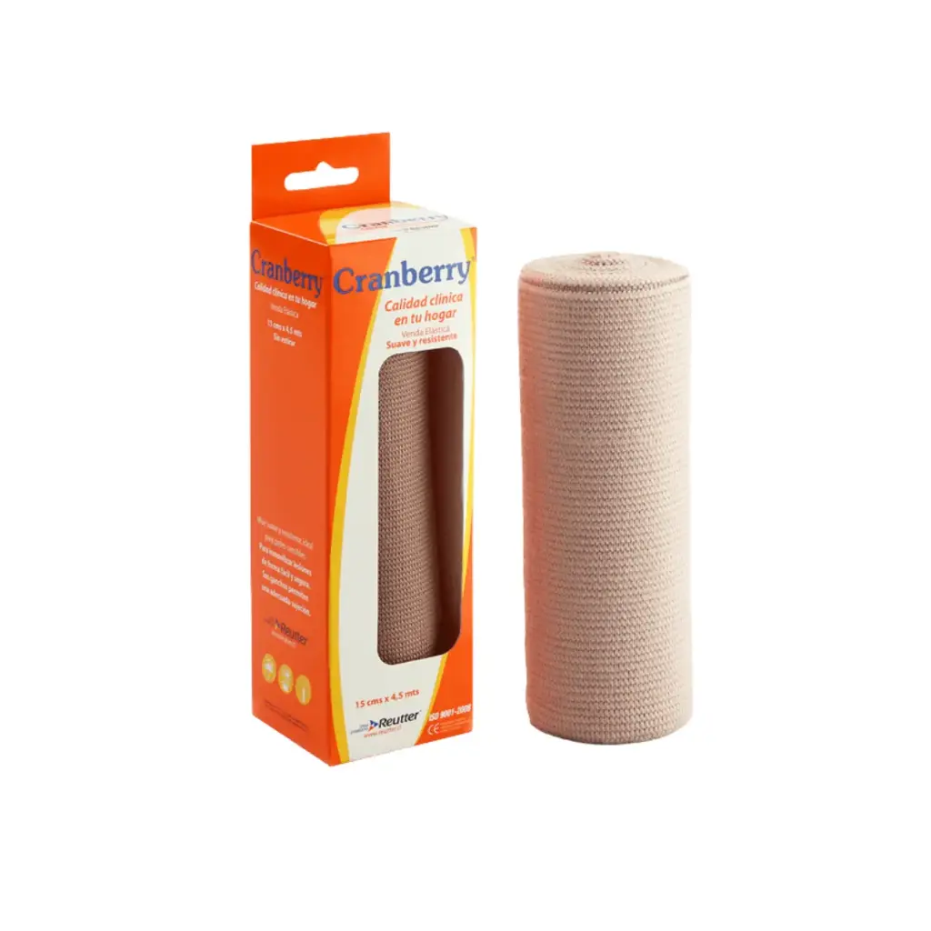 [ARVENEI4] Venda Elásticada Ideal 15 cm x 4.5 m Cranberry