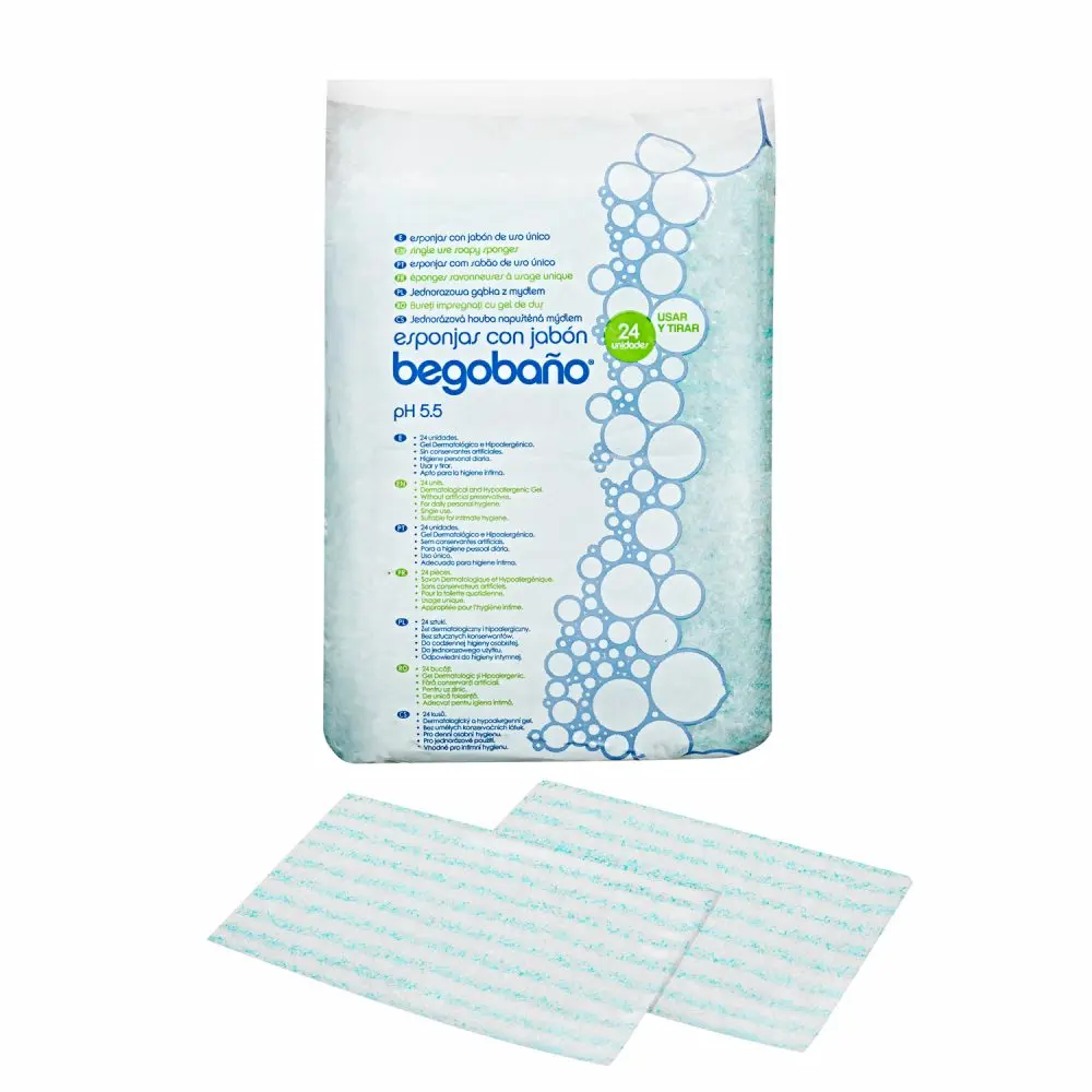 Esponja Jabonosa Desechable Begobaño 24 unidades
