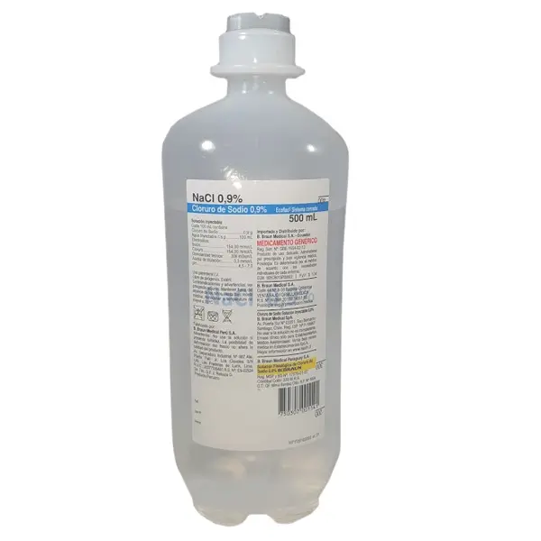 Suero Fisiológico - Cloruro de Sodio 0.9% 500 ml BBraun