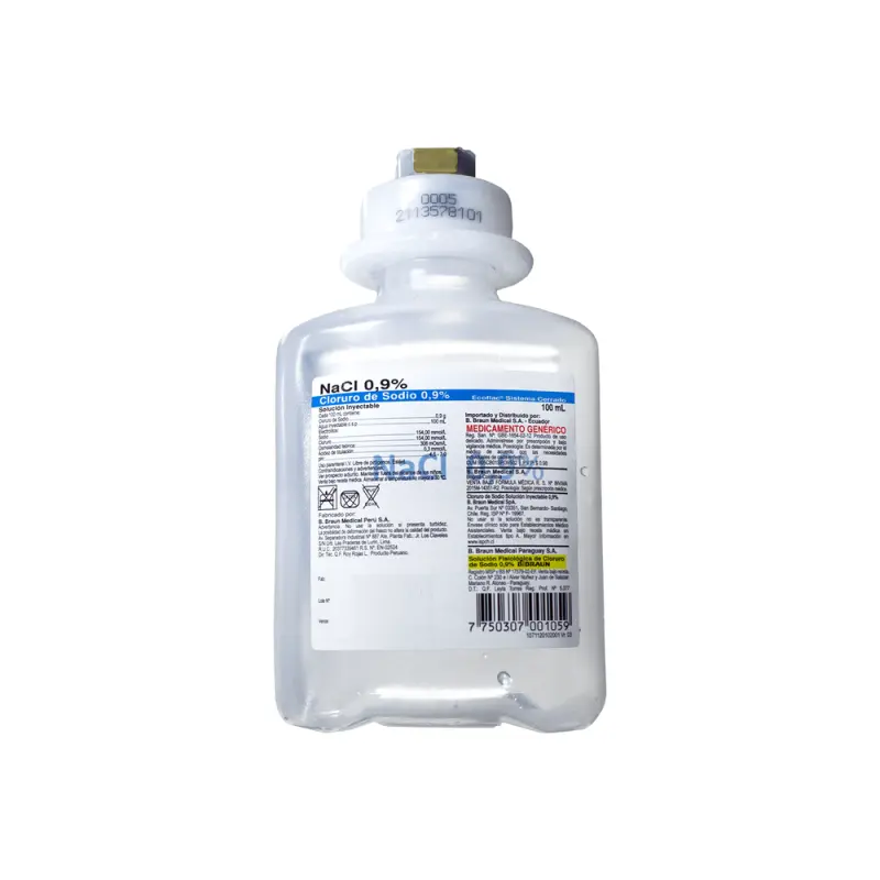 Suero Fisiológico - Cloruro de Sodio 0.9% 100 ml BBraun
