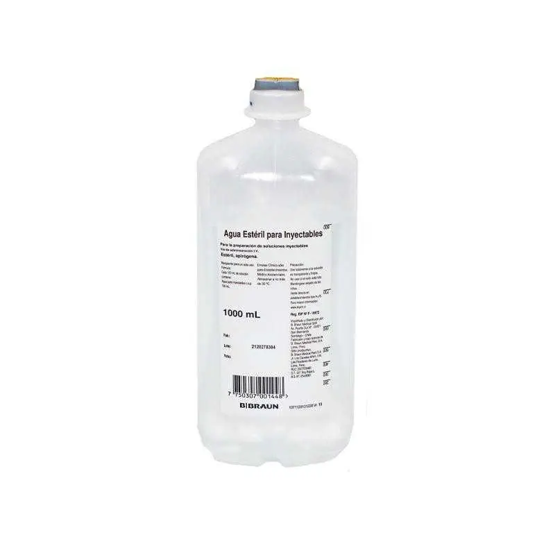 Agua Estéril Inyectable 1 Litro BBraun