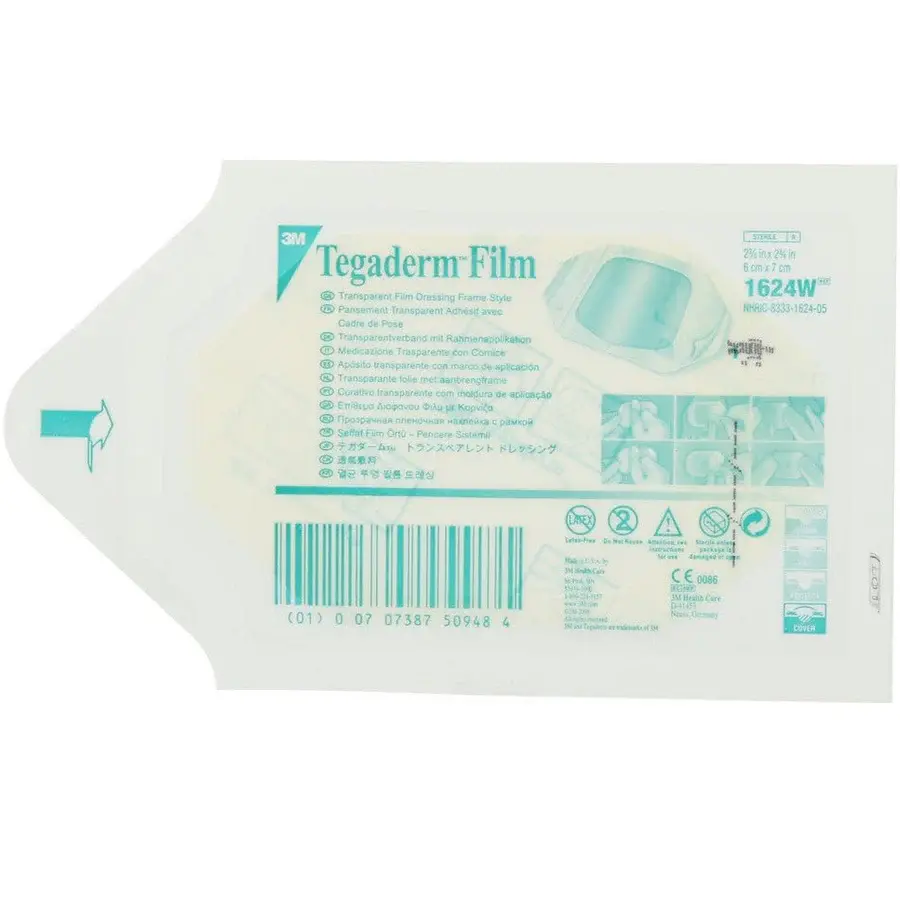 [1624] Apósito Transparente Impermeable Tegaderm Film 6x7 cm 3M