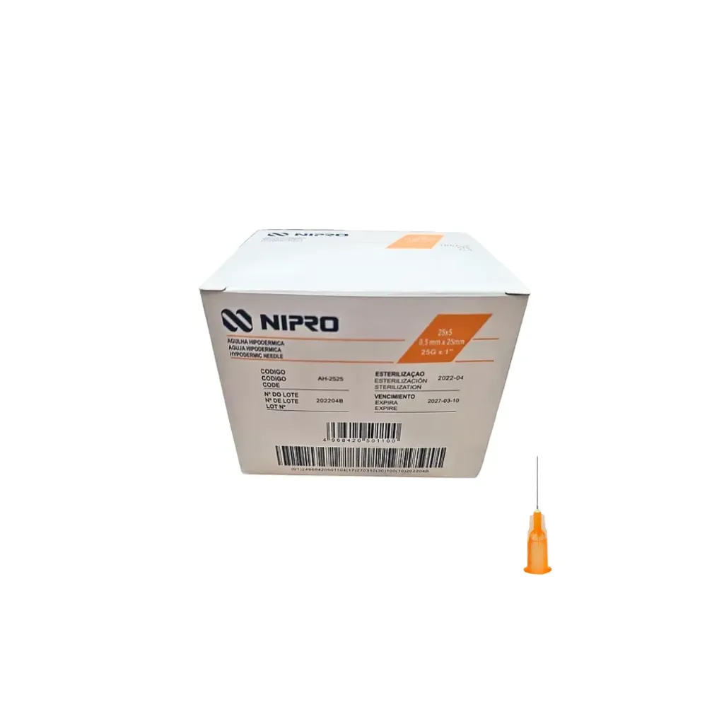 [AH-2525] Aguja Hipodérmica 25G x 1 Nipro