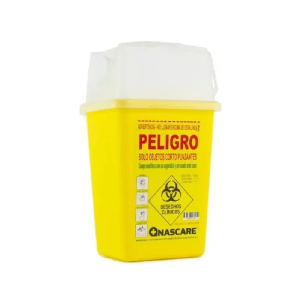Caja Plástica Desecho Cortopunzante 1 Litro Nascare