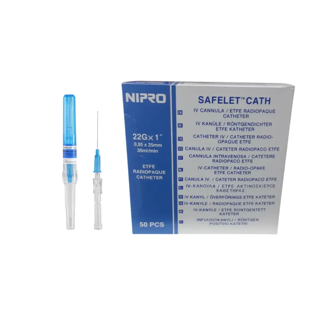 Cateter Intravenoso Branula Safelet 22G x 1 Nipro