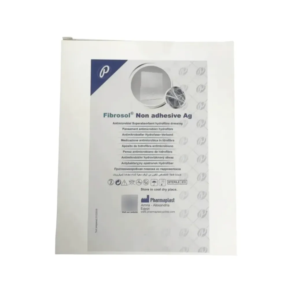 [FIBAG1010] Apósito Hidrofibra Superabsorbente No Adherente Fibrosol Ag 10x10 cm Pharmaplast