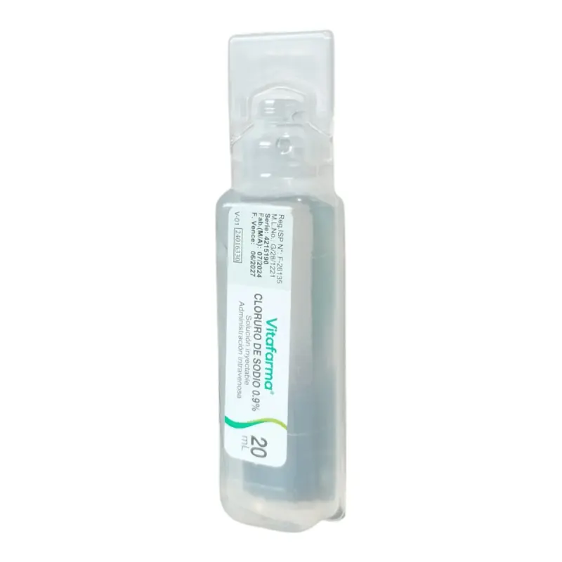 Suero Fisiológico - Cloruro de Sodio 0.9% 20 ml Vitafarma