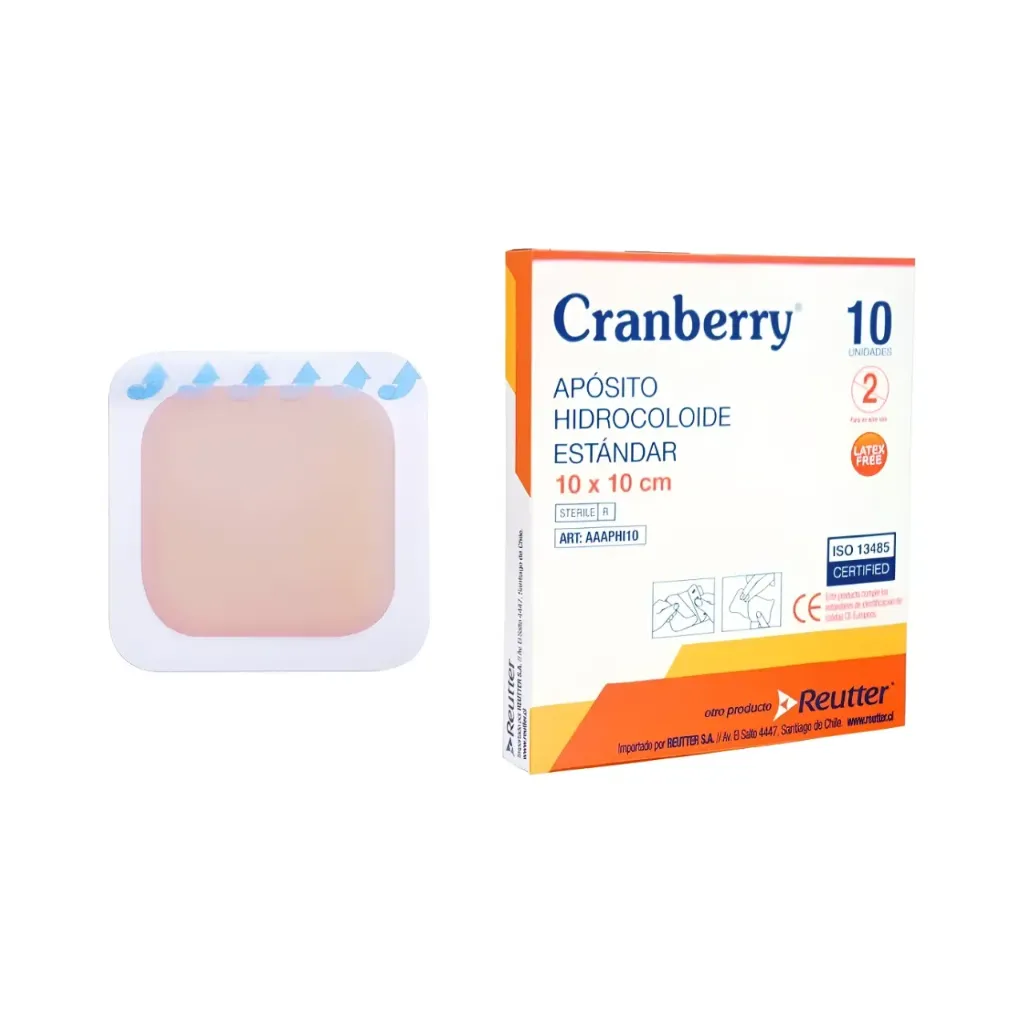 [AAAPHI10] Apósito Hidrocoloide 10x10 cm Cranberry