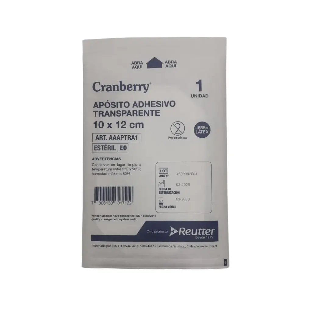 Apósito Transparente Impermeable 10x12 cm Cranberry