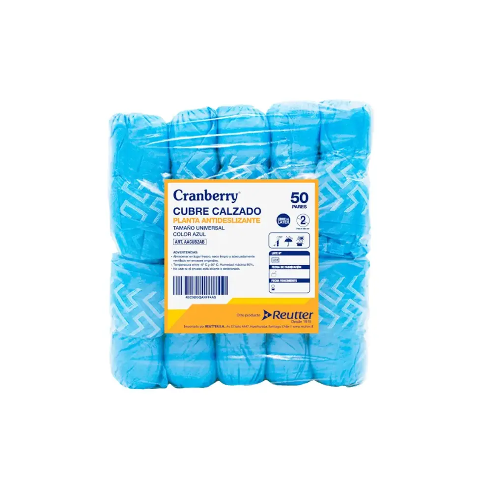 Cubre Calzado Azul Tela Gruesa Antideslizante 100 unidades Cranberry