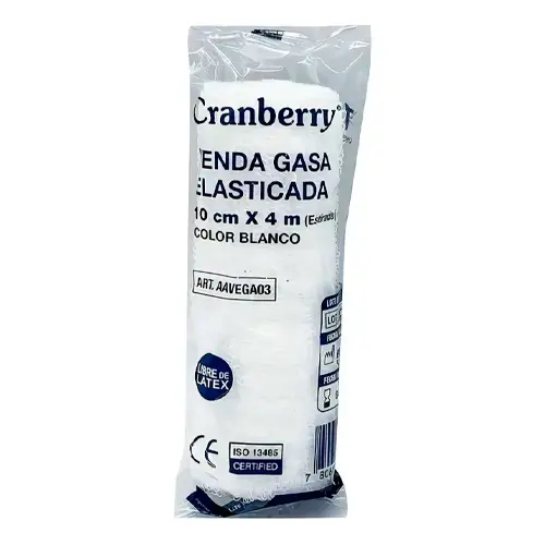 [AAVEGA03] Venda Gasa Elasticada 10 cm x 4 m Cranberry 