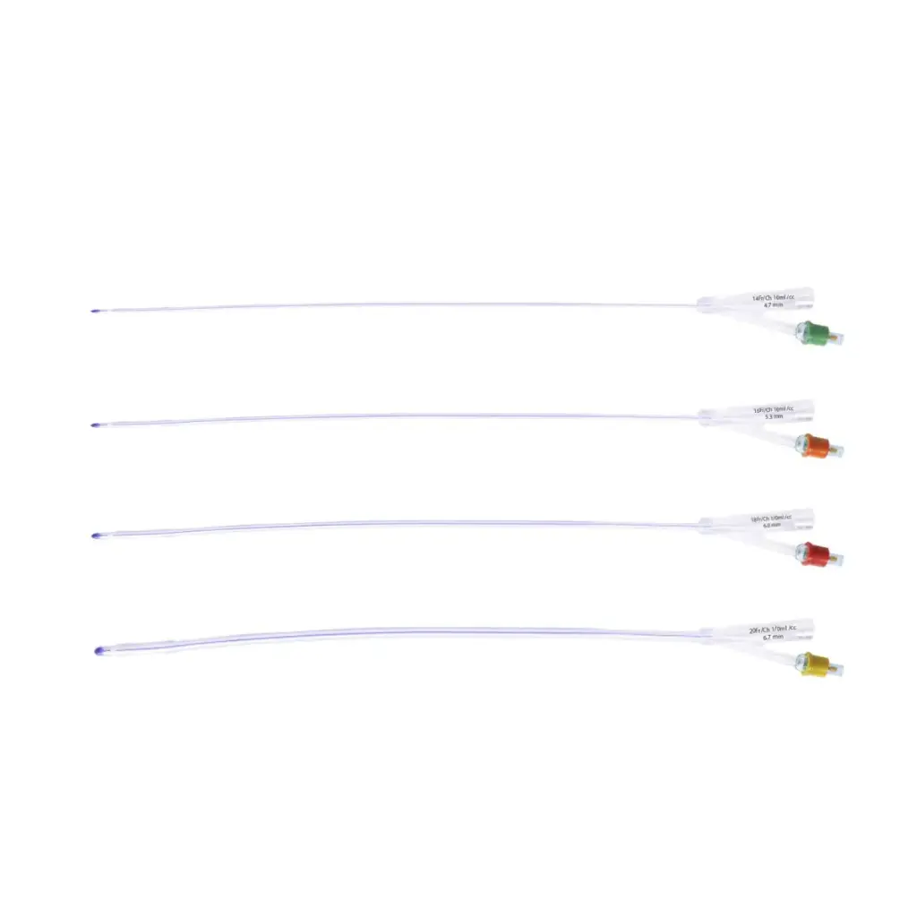 Sonda Foley Silicona 2 Vías con Balón 5-10 cc Cranberry