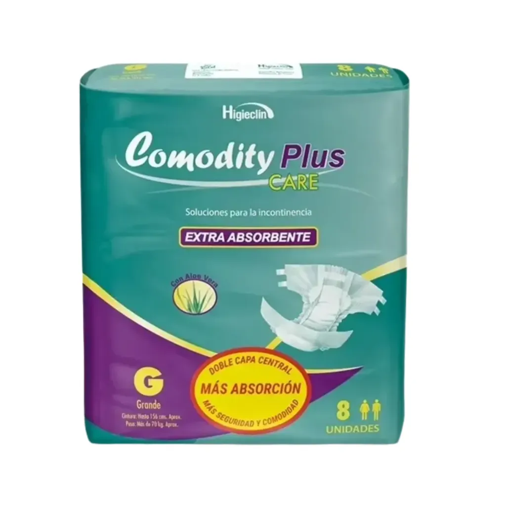 Pañal Comodity Plus G 8 unidades