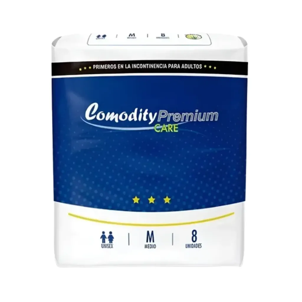 Pañal Comodity Premium Care M 8 unidades