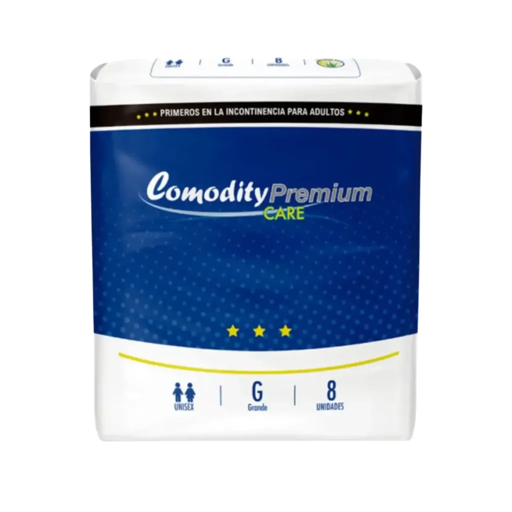 Pañal Comodity Premium Care G 8 unidades