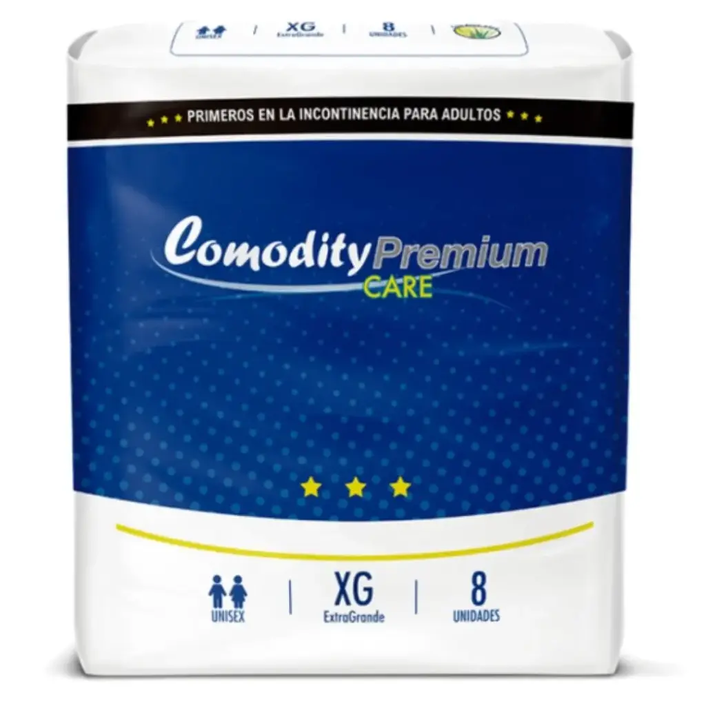 Pañal Comodity Premium Care XG 8 unidades