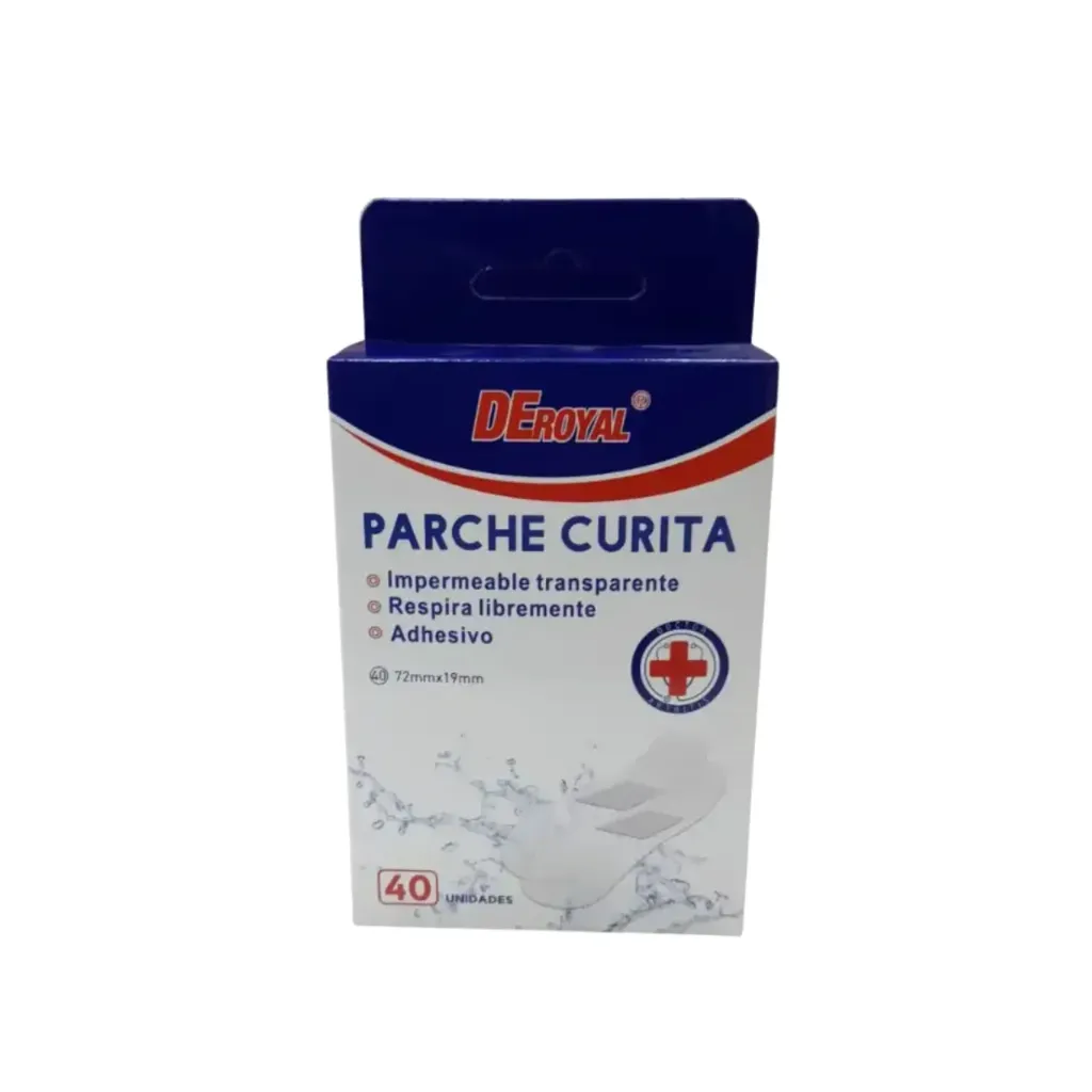 [20472] Parche Curita Estándar Transparente 40 unidades DeRoyal