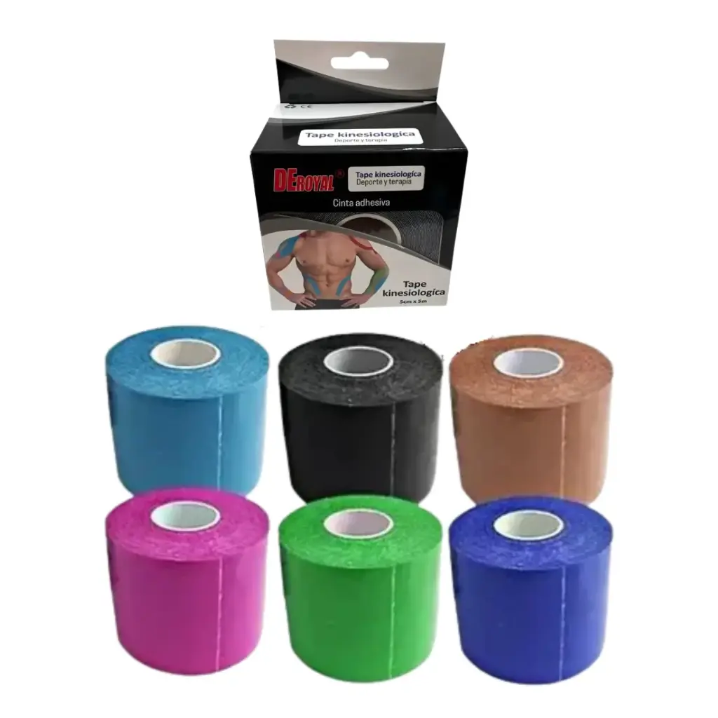 [97813] Tape Kinesiológico Colores 5 cm x 5 m DeRoyal (Negro)