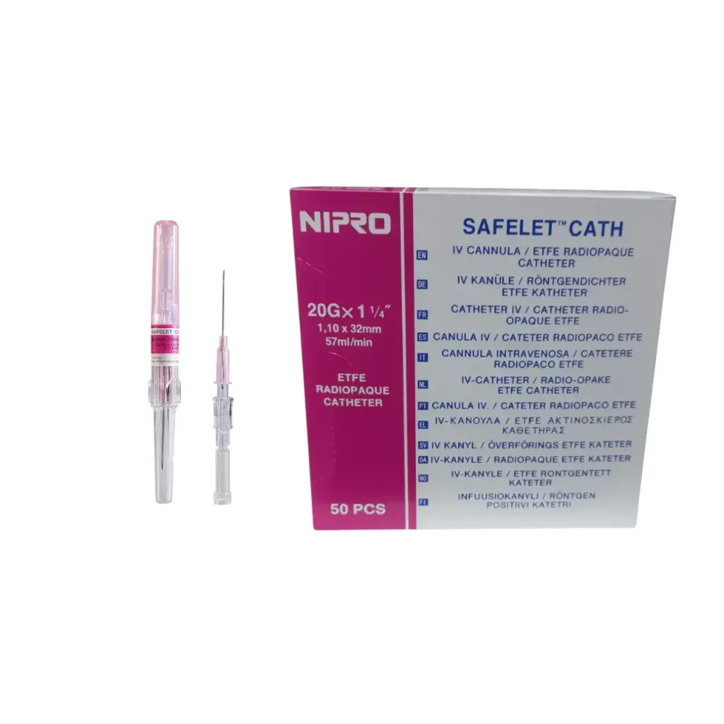 Cateter Intravenoso Branula Safelet 20G x 1 1/4 Nipro 