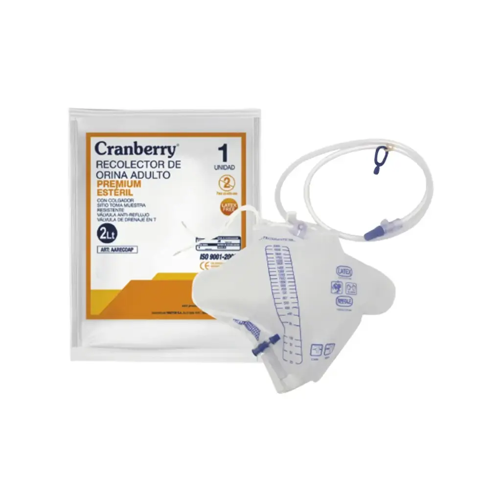 [AARECOAP] Bolsa Orina Cama 2 Litros Cranberry