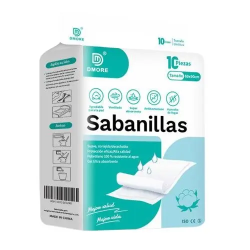 Sabanilla con Gel 60x90 cm Dmore 10 unidades 