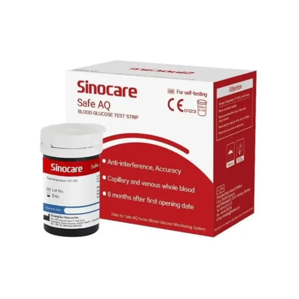Tiras Reactivas Safe AQ 50 unidades Sinocare