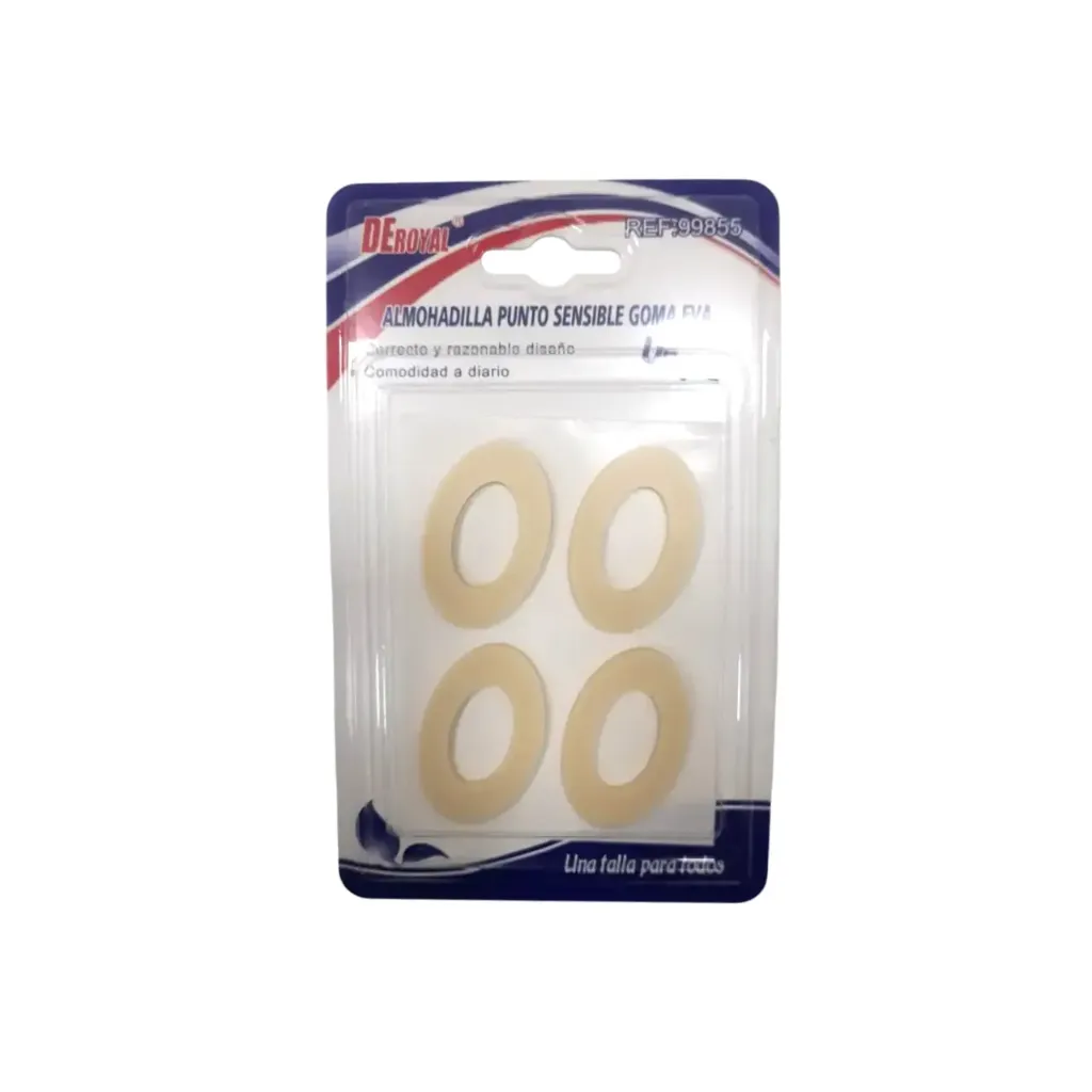 [99855] Almohadilla Ovalada Beige Protector Callo 4 unidades DeRoyal