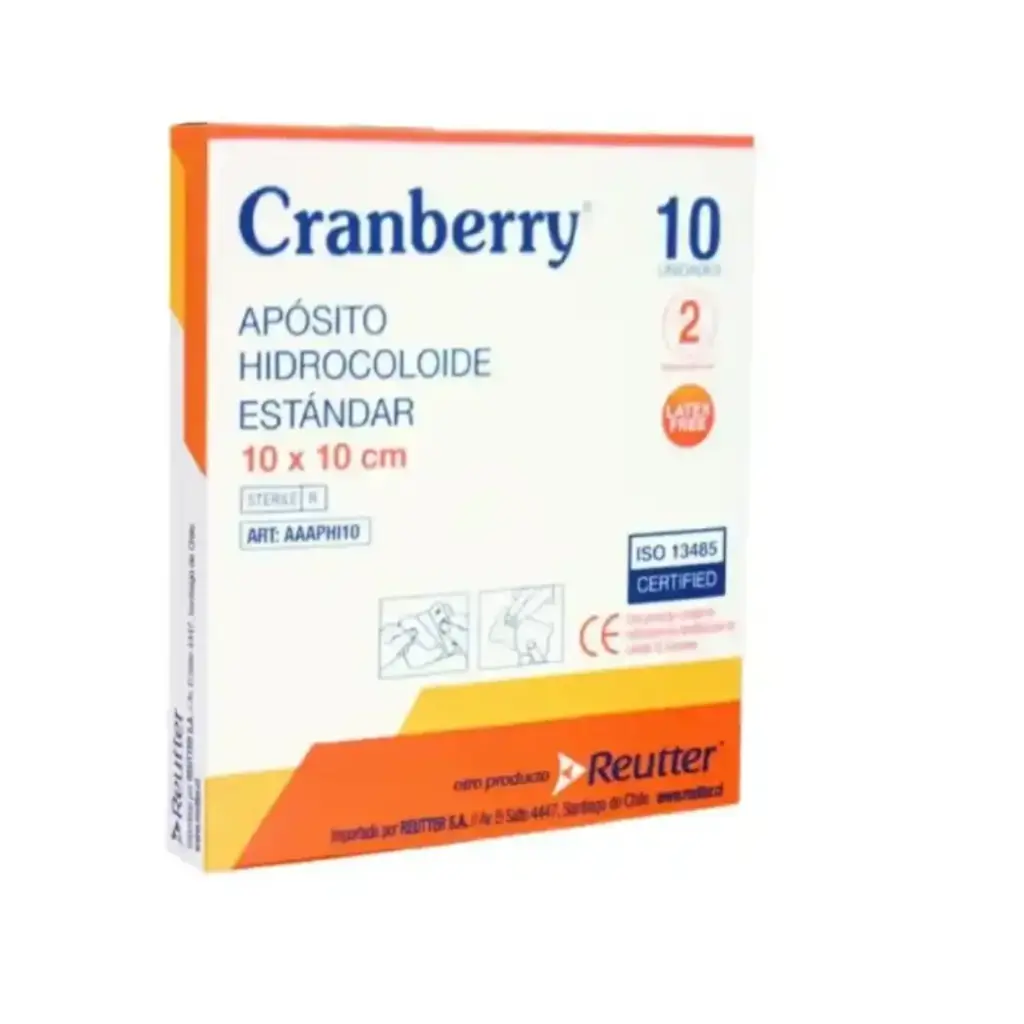 Apósito Hidrocoloide 10x10 cm 10 unidades Cranberry 