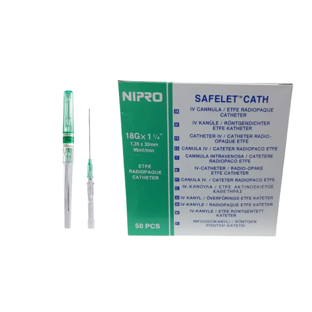 Cateter Intravenoso Branula Safelet 18G x 1 1/4 Nipro