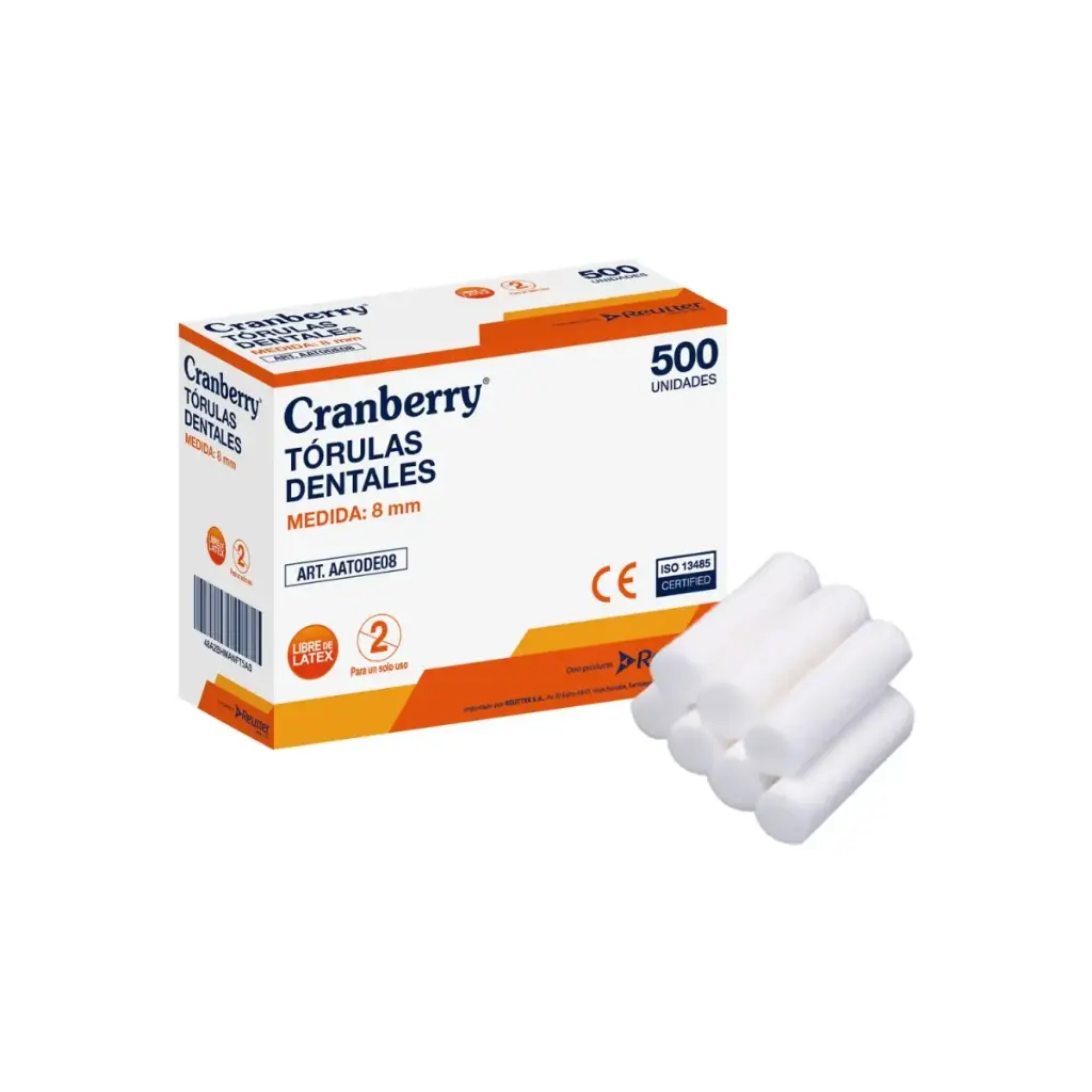 [AATODE08] Tórulas Dentales 8 mm 500 unidades Cranberry
