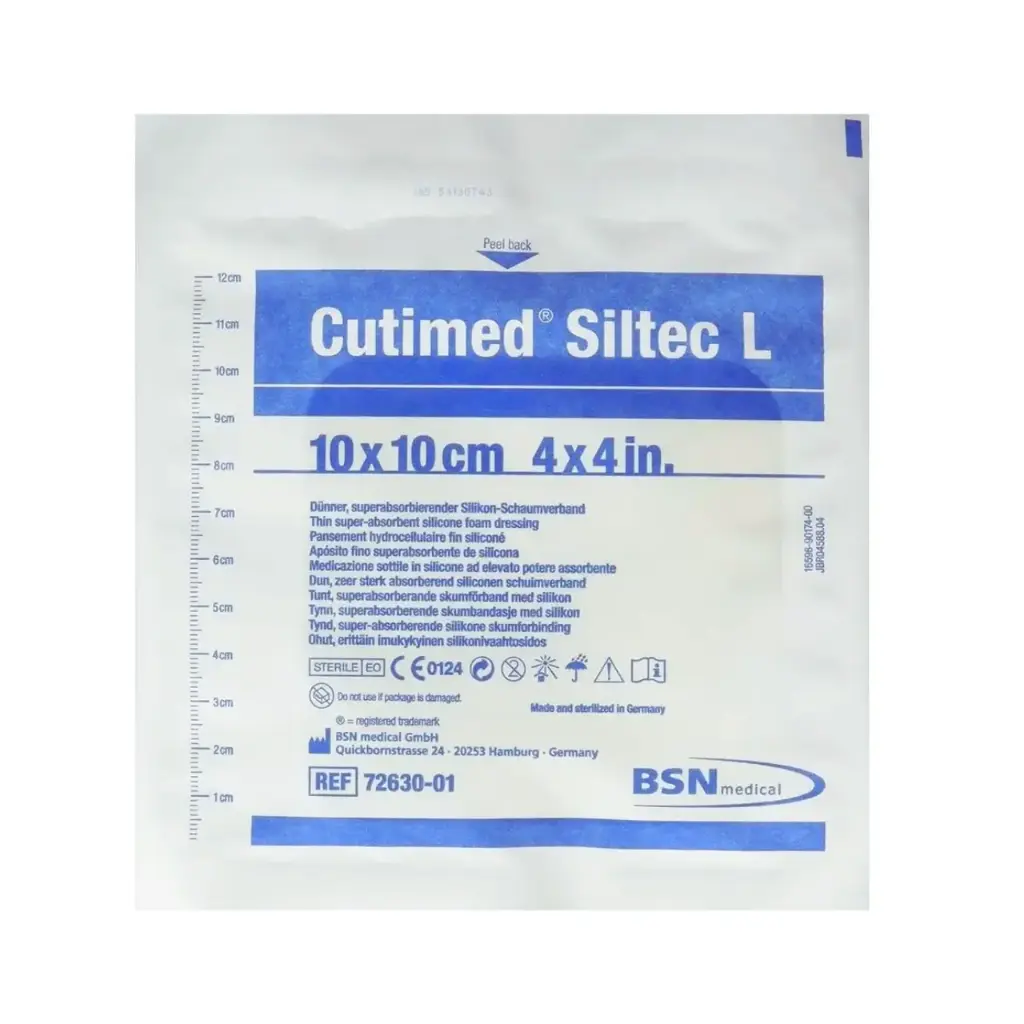 [73283-01] Apósito de Espuma Ultra Fino Silicona Cutimed Siltec L 10x10 cm