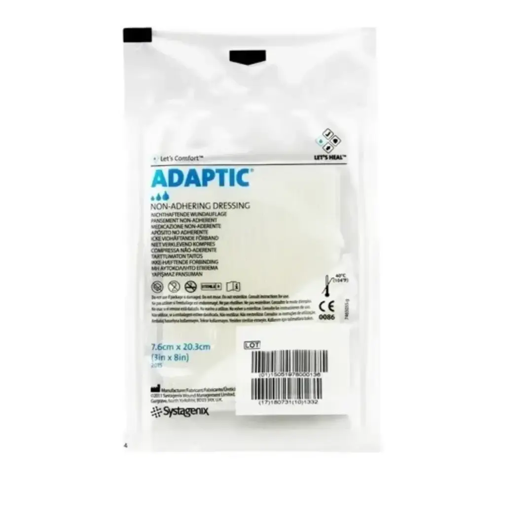 Apósito No Adherente Adaptic 7.6 x 20.3 cm Systagenix