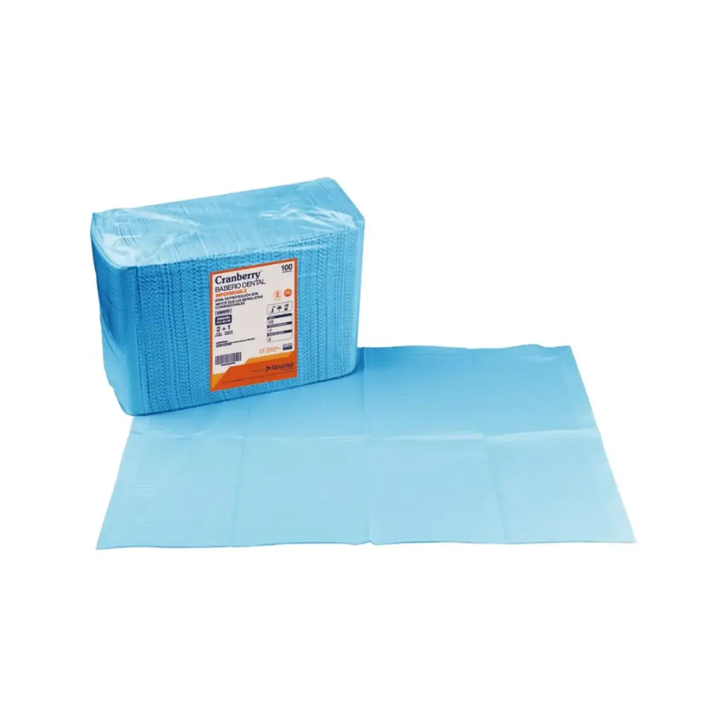 [AABABER1] Babero Dental Impermeable 100 unidades Cranberry