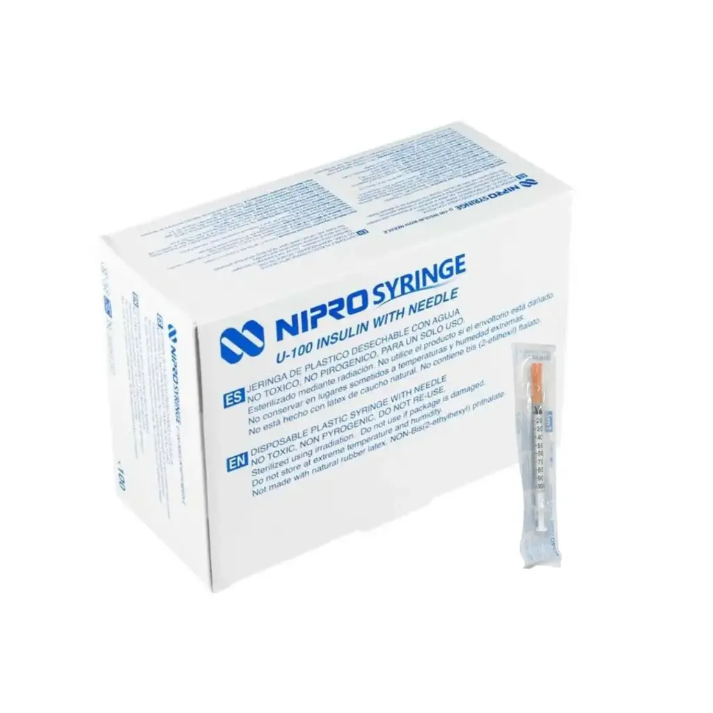 Jeringa Insulina 100 UI 30G x 1/2 Nipro