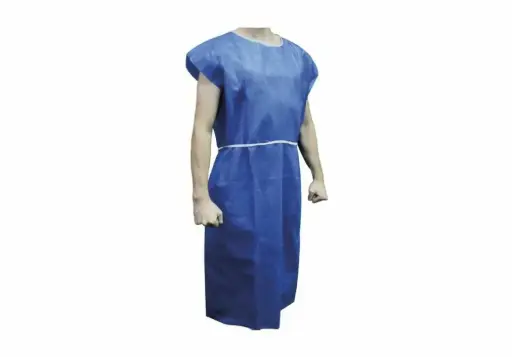 [AABATAPA] Bata Paciente Adulto Azul Tela SMS Cranberry