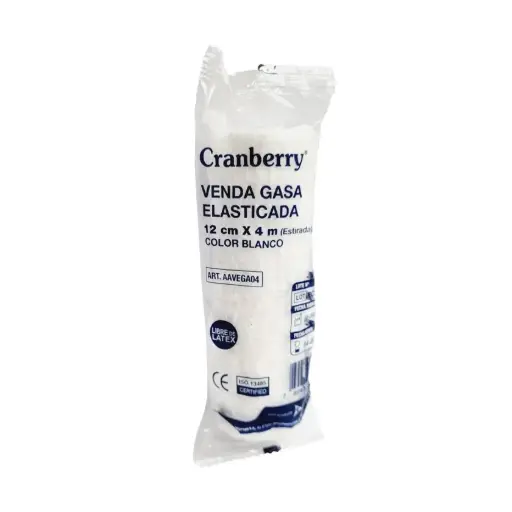 [AAVEGA04] Venda Gasa Elasticada 12 cm x 4 m Cranberry 