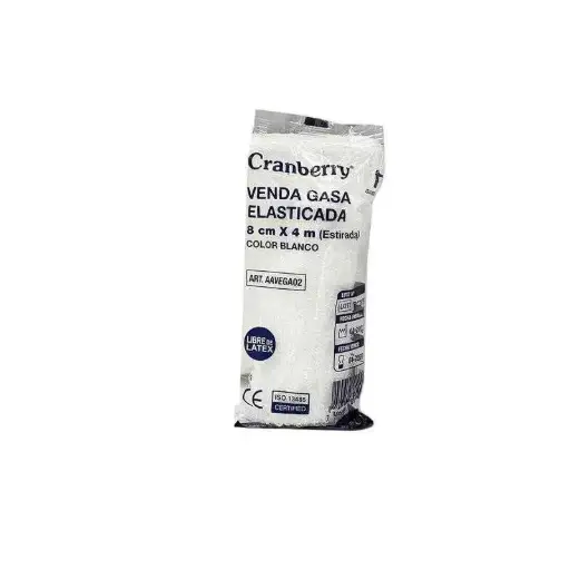 [AAVEGA02] Venda Gasa Elasticada 8 cm x 4 m Cranberry